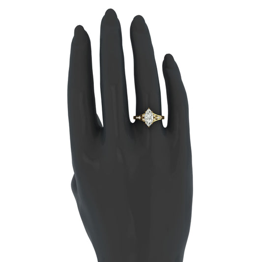 Anillo Compromiso Piedra Marquesa