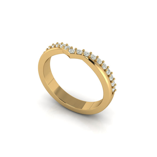 Anillo Boda Clásico Acabado en V