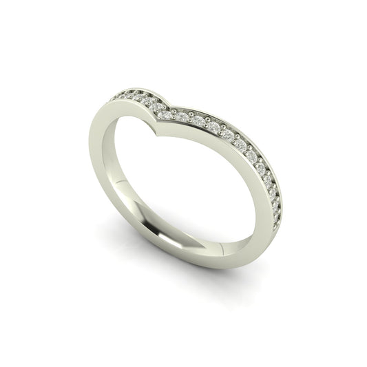 Anillo Compromiso Banda Chevron con Gemas (foto 3) — Galería de Joyas, Costa Rica