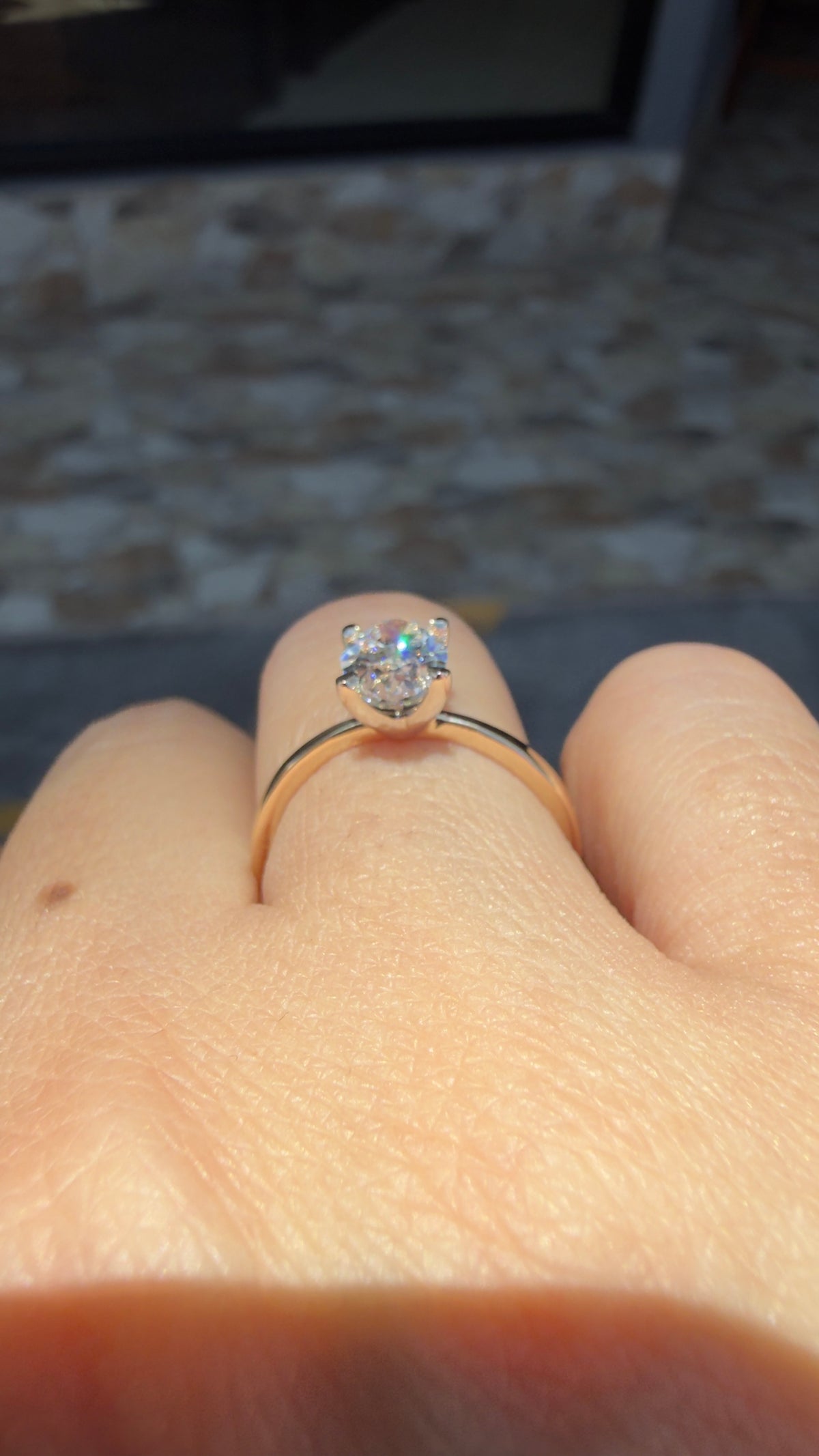 Anillo compromiso solitario