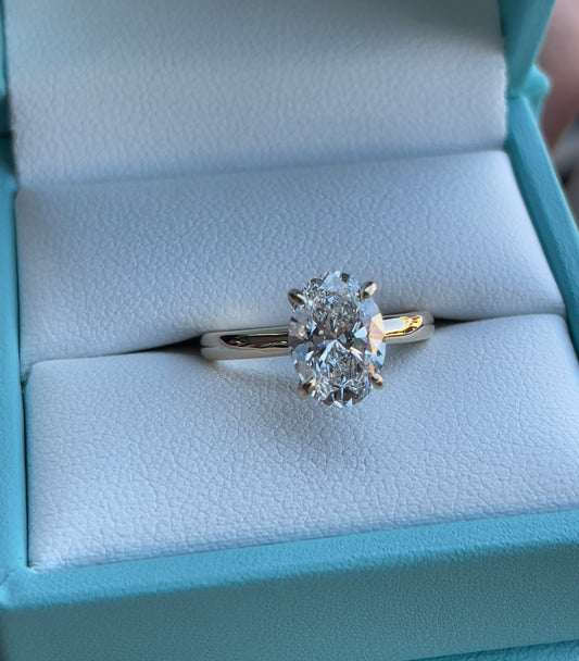 Anillo de Compromiso con Diamante de Laboratorio 1 CT