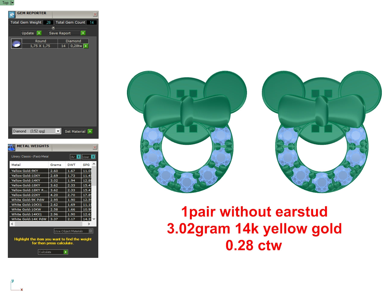 Aretes oro