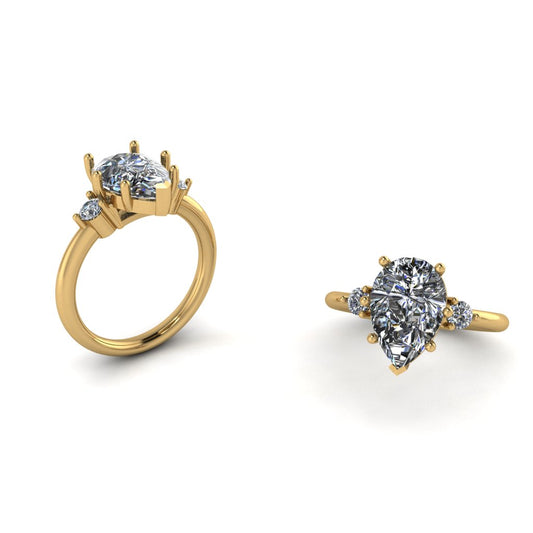 Anillo de Gota con 3 Zirconias