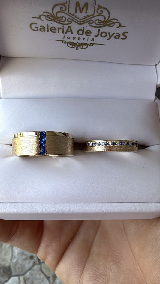 Dúo de argollas de matrimonio en oro — Galería de Joyas, Costa Rica