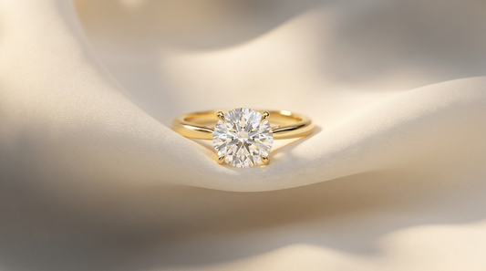 Anillo de compromiso con diamante de laboratorio en oro - Galería de Joyas Costa Rica