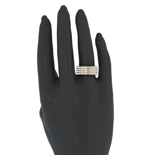 Anillo Infinito con 4 Líneas de Piedras