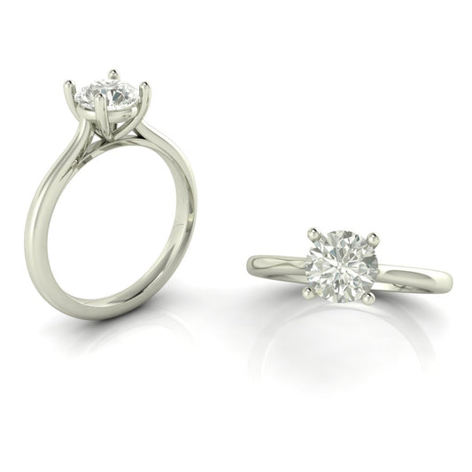 Anillo Solitario Clásico de Cuatro Garras