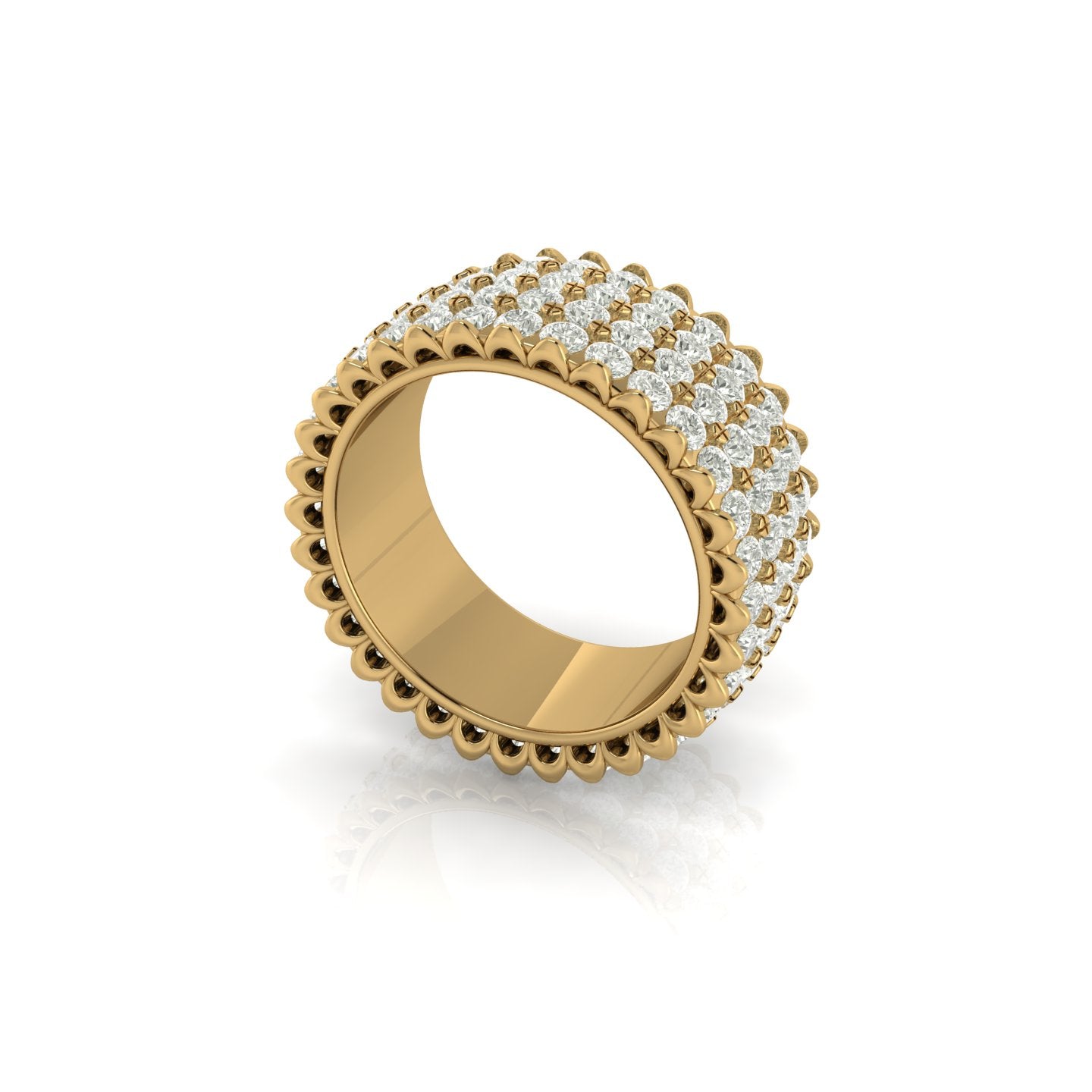 Anillo Infinito con 4 Líneas de Piedras