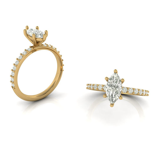 Anillo Piedra Oval con Seis Garras