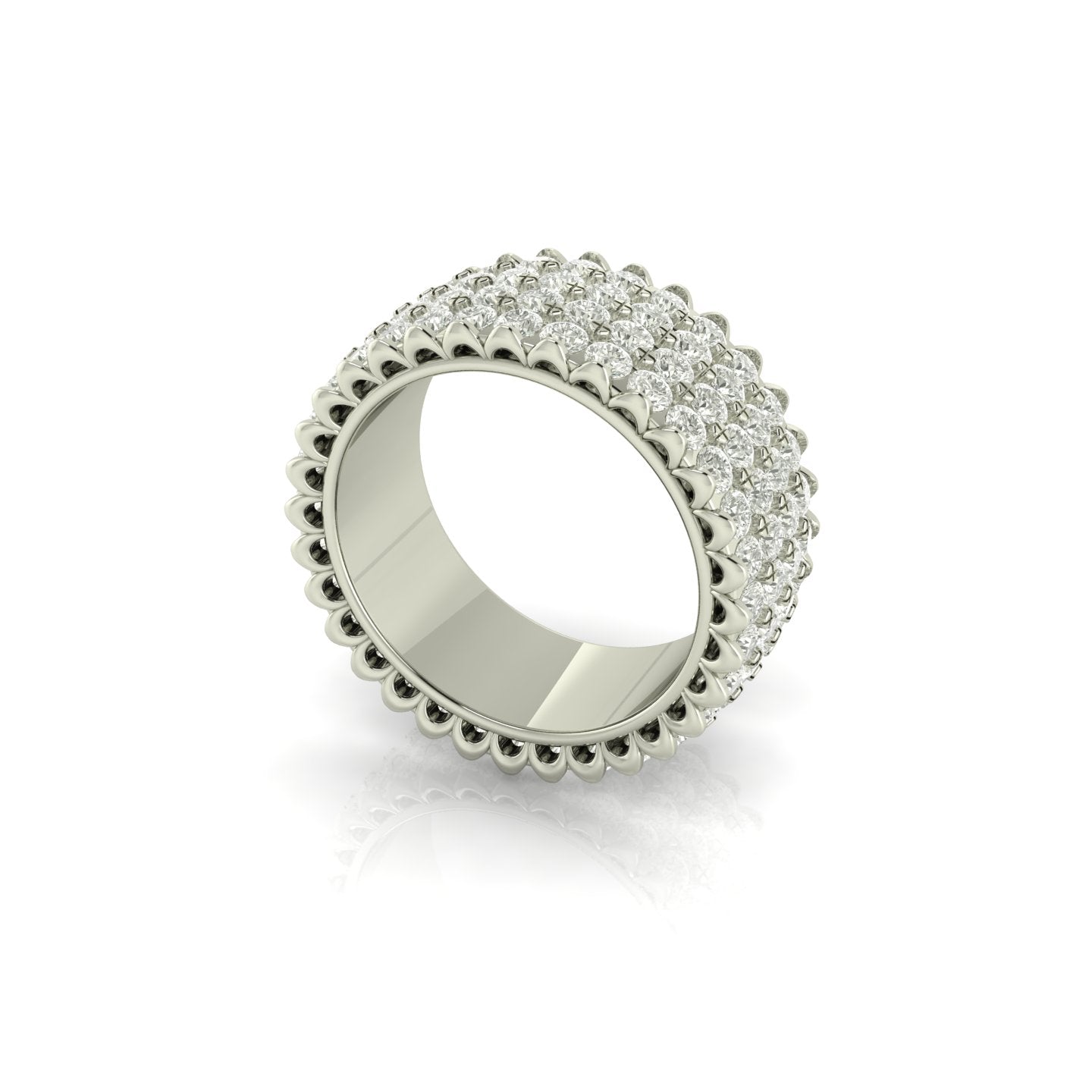 Anillo Infinito con 4 Líneas de Piedras