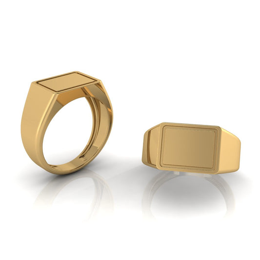 Anillo Imperial Cuadrado Tallado