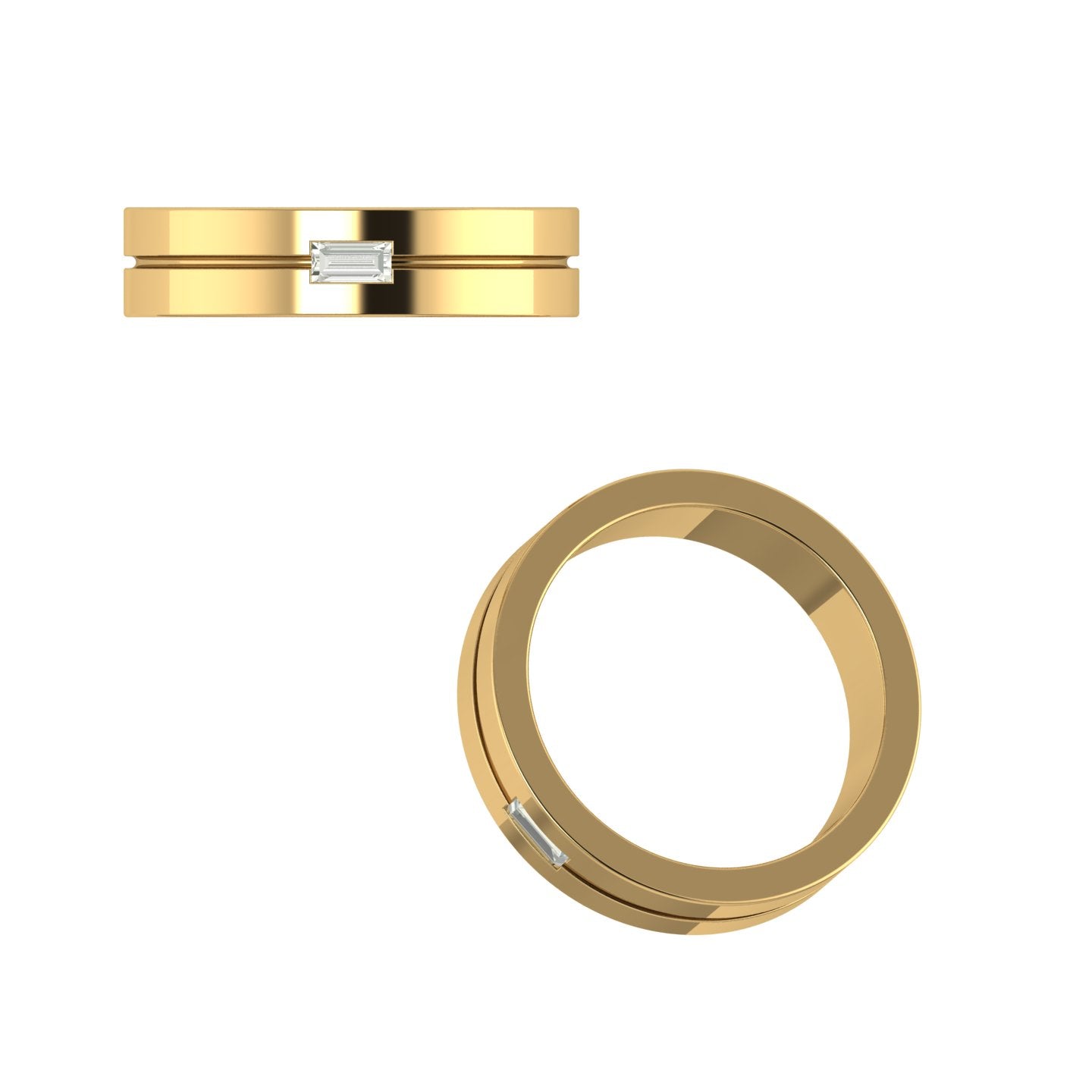 Anillo Baguette Royale Minimalista