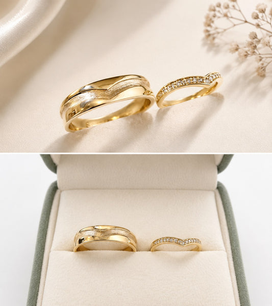 Dúo de Matrimonio en Oro 10k — Mod. 4