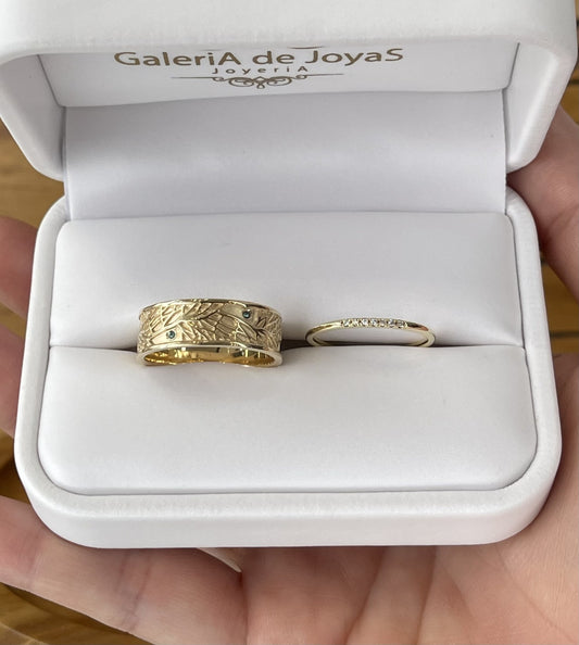 Dúo de Matrimonio en Oro 10k — Mod. 15