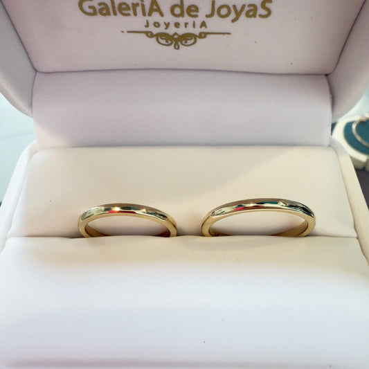 Dúo de Matrimonio en Oro 10k — Mod. 62