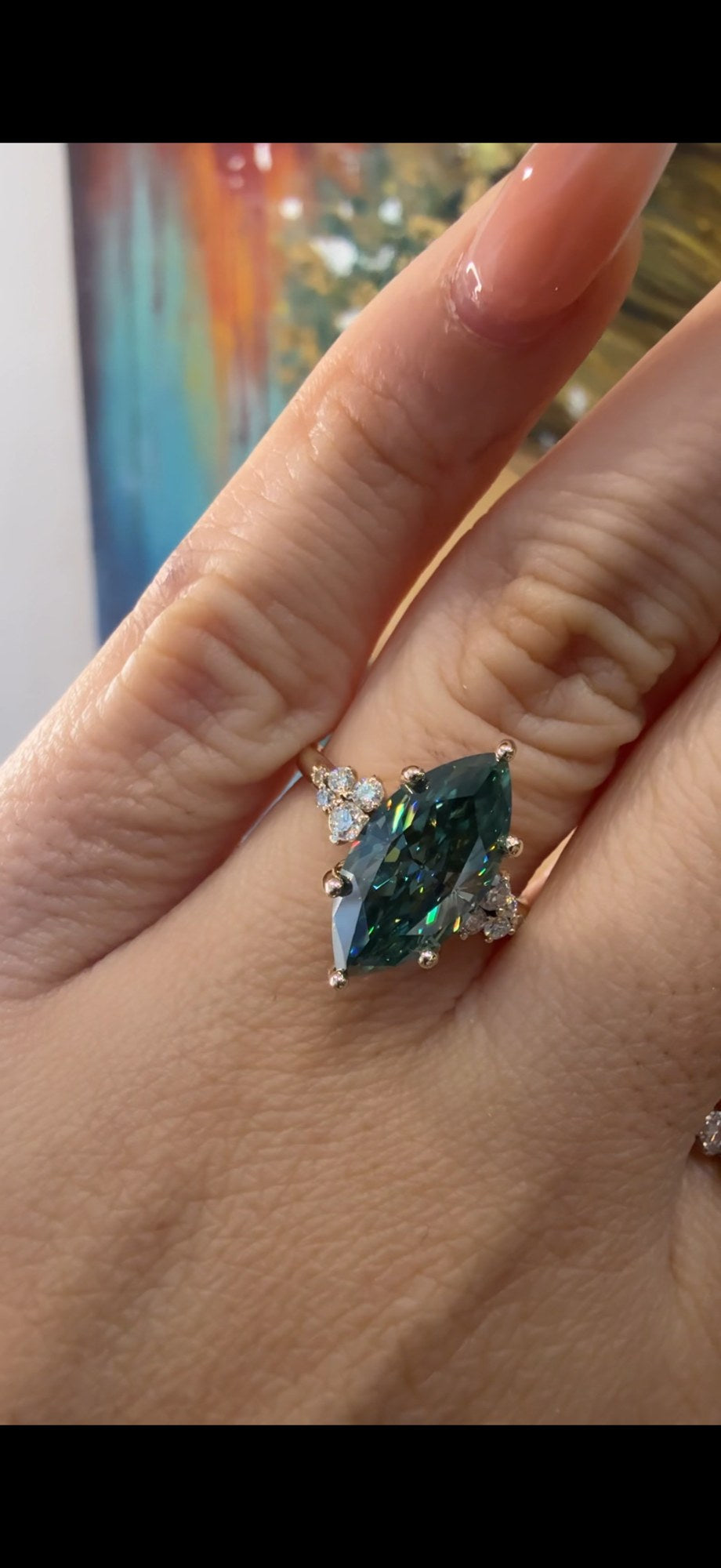 Anillo de Compromiso Corte Marquise en Oro 14k — Mod. 6