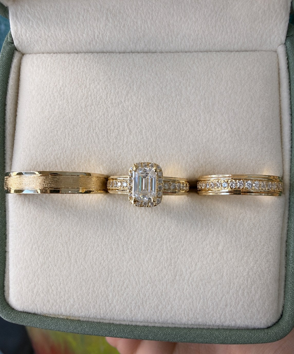 Trío de Matrimonio en Oro 10k — Mod. 1