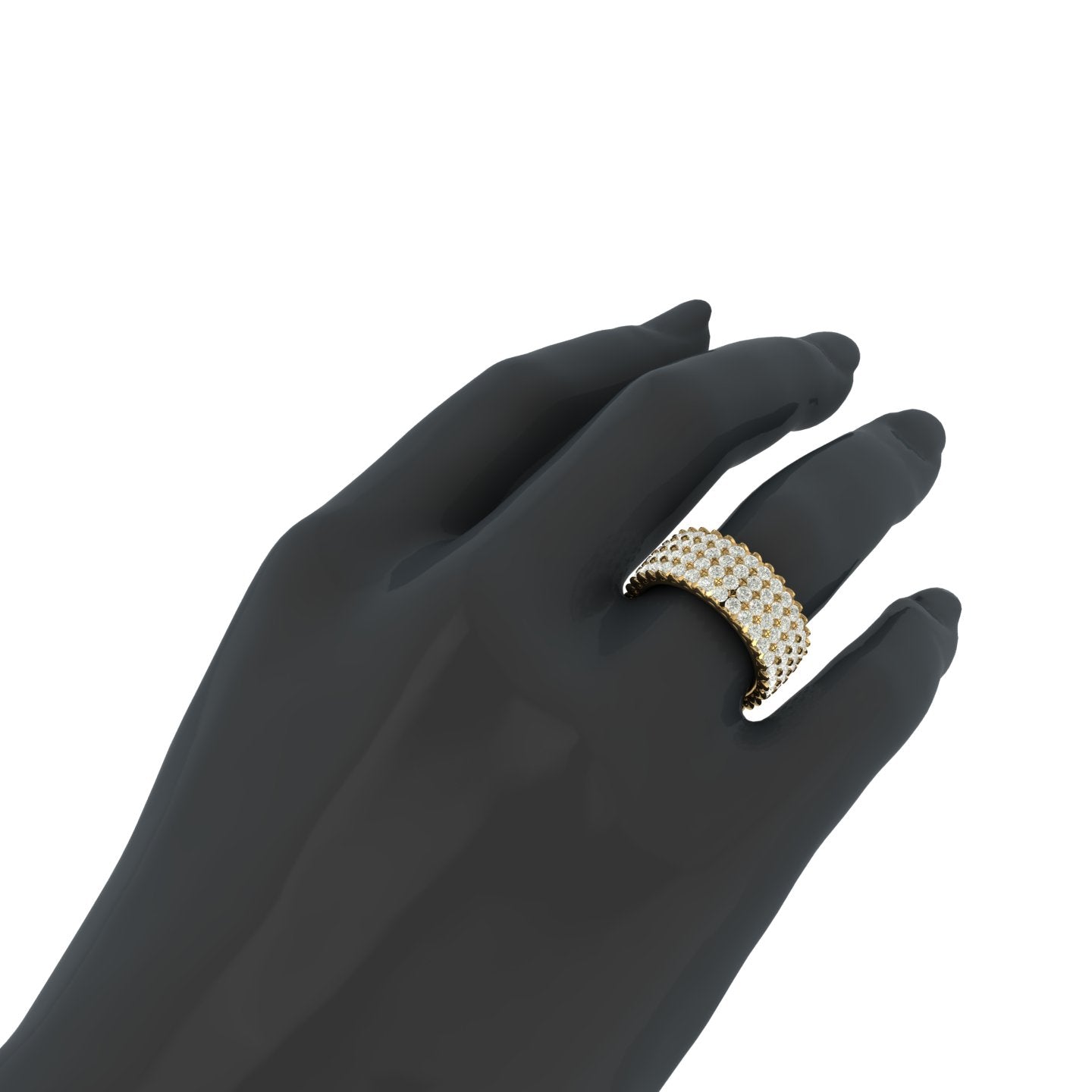 Anillo Infinito con 4 Líneas de Piedras